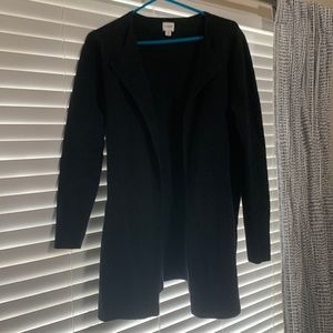 J Crew Factory long-sleeved long open-front cardigan, size M